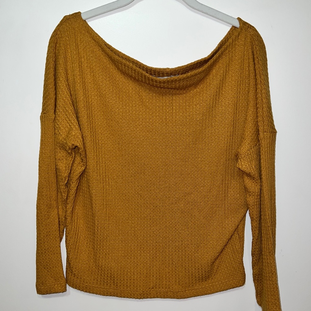 Mustard Yellow Off the Shoulder Top